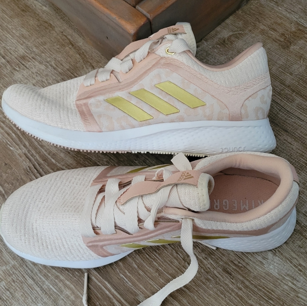 Adidas GZ6965 Womens Edge Lux Pink Gold Running Sneakers Shoes  Size 9.5